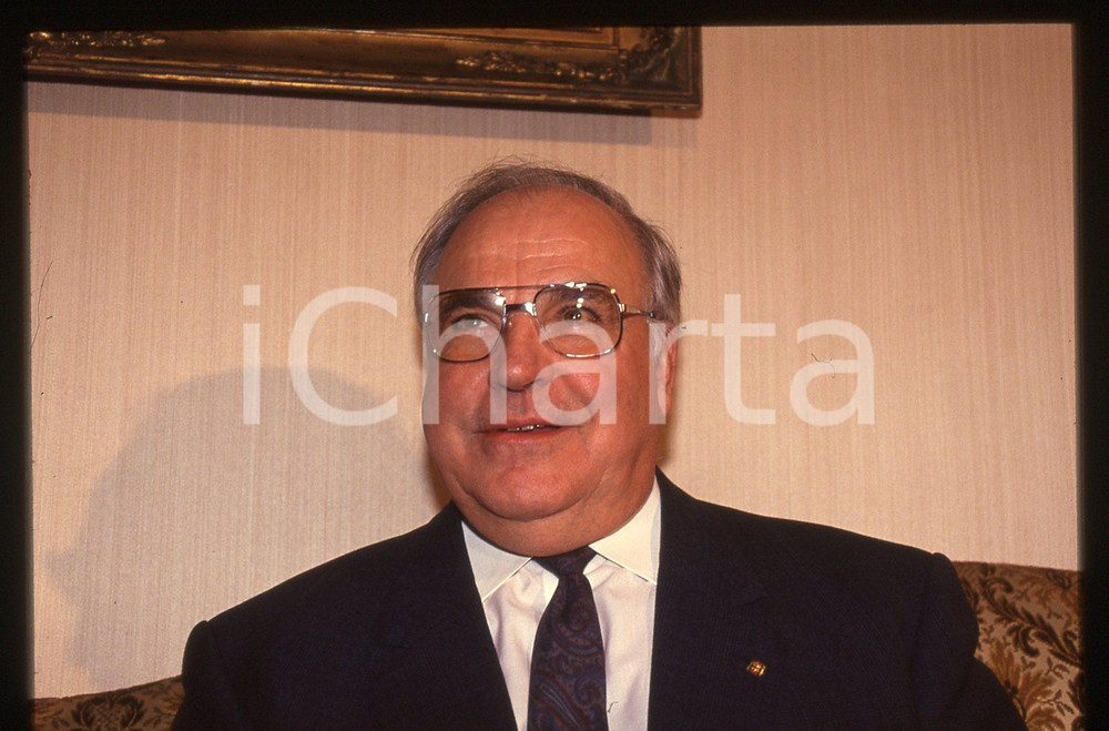 35mm vintage slide* 1990 ca ROMA Helmut KOHL ritratto cancelliere tedesco CDU 1