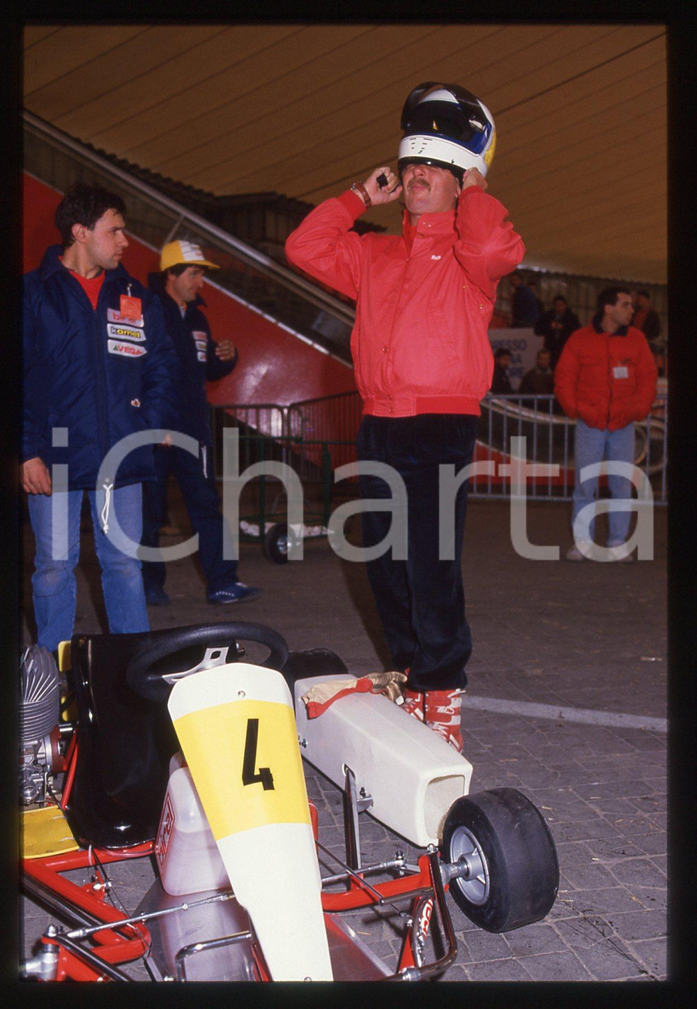 35mm vintage slide* 1988 AIRC Gara beneficenza - Keke ROSBERG pilota go-kart 6
