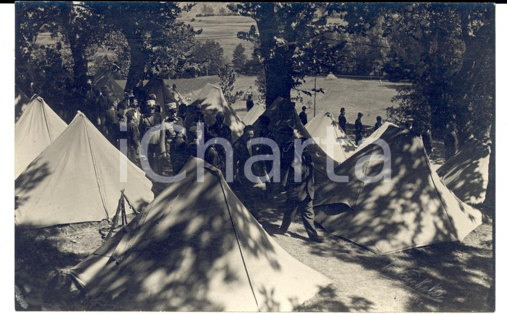 Fotografia d epoca originale 1930 ca SAVONA AutoritÃ  visitano la tendopoli dei Balilla Fotografia NACCHELLI 1