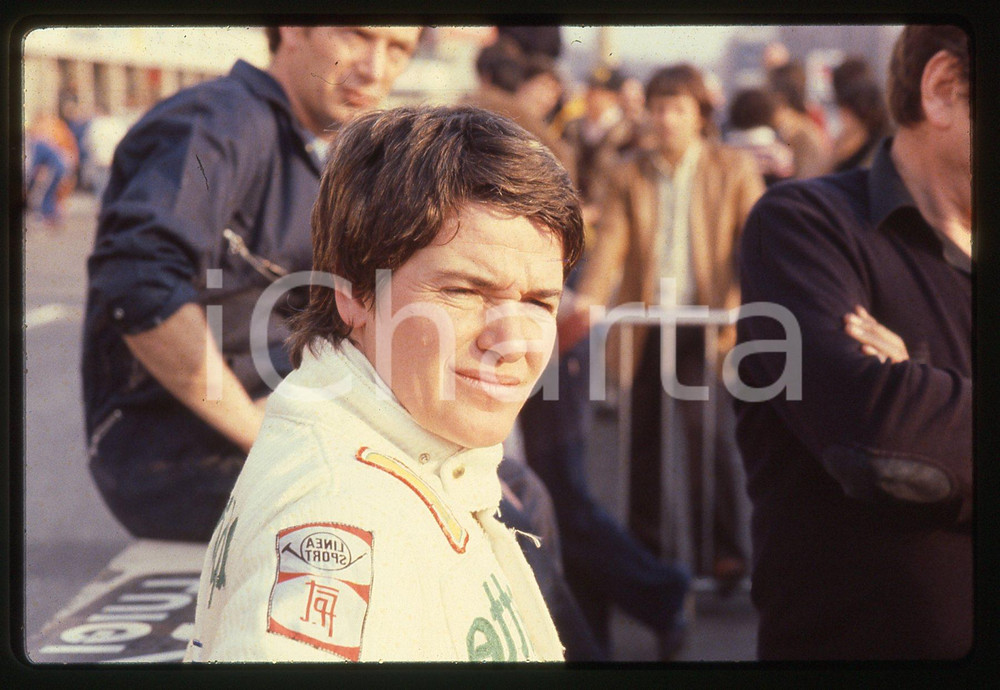 35mm vintage slide* 1974 FORMULA 1 Lella LOMBARDI scuderia ALLIED POLYMER GROUP