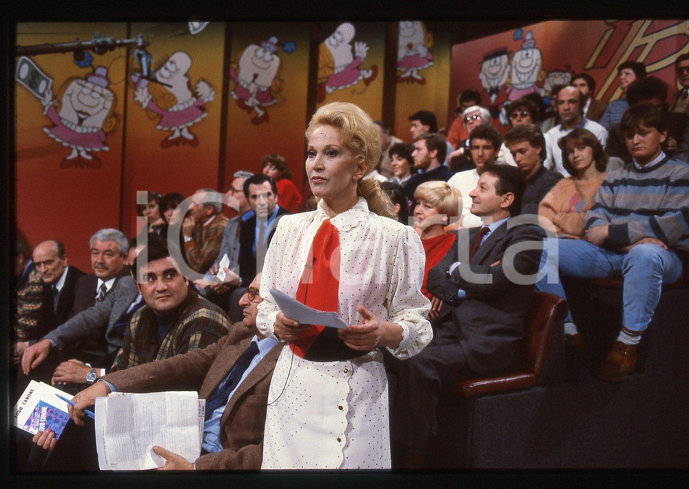 Fotografia d epoca originale 35mm vintage slide 1984 RAI UNO Luisa RIVELLI a I PROBLEMI DEL SIGNOR ROSSI 4 1