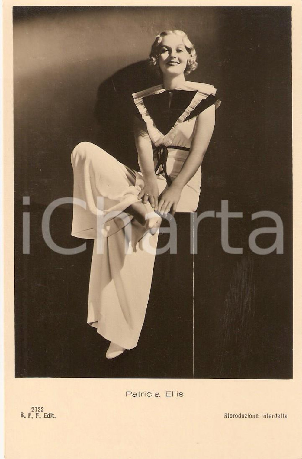 Cartolina originale da collezione 1934 CINEMA Actress Patricia ELLIS Portrait *Cartolina FP NV 1