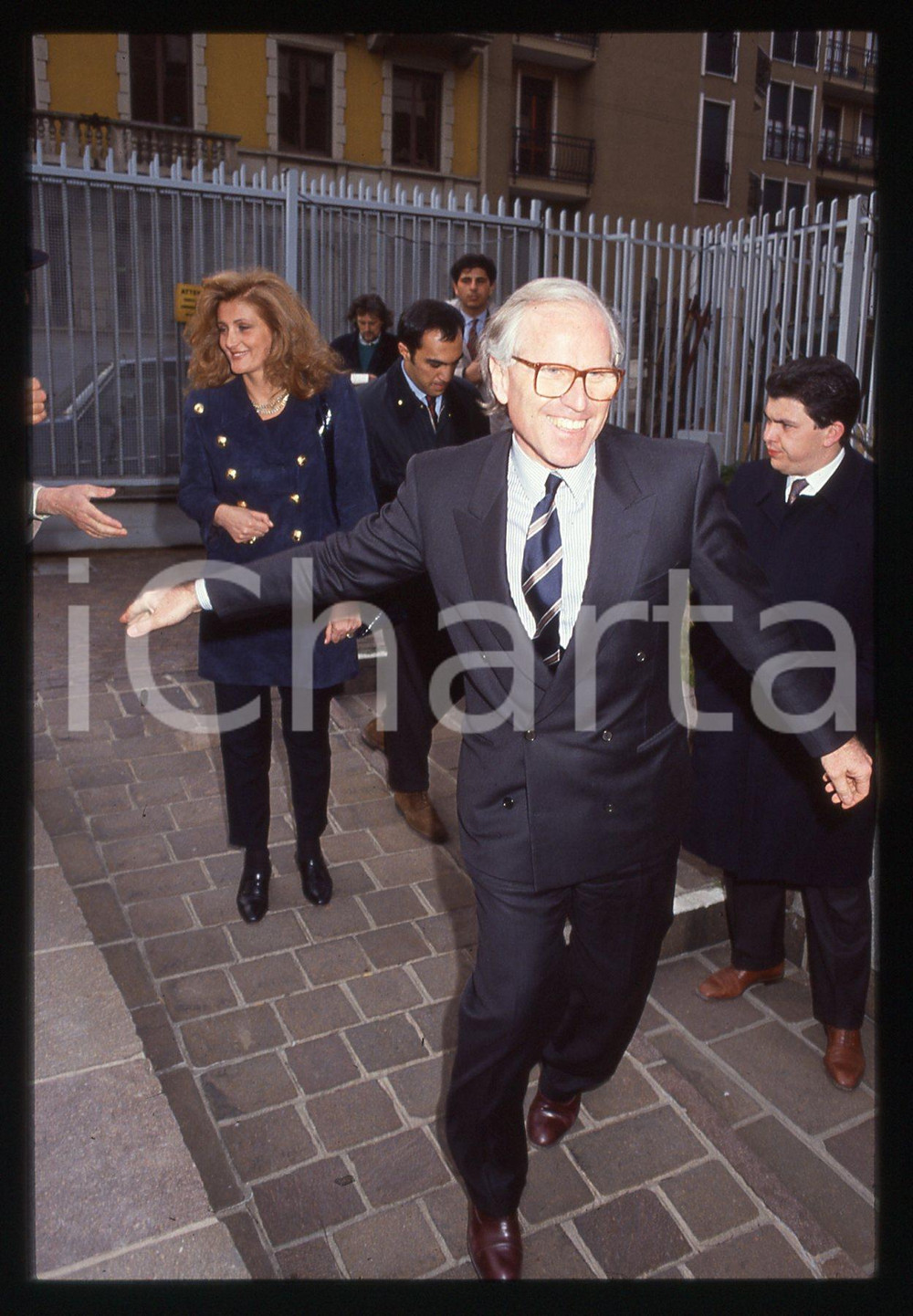 Fotografia d epoca originale 35mm vintage slide 1995 ca milano  COSTUME Nicola e Maria Luisa TRUSSARDI 1