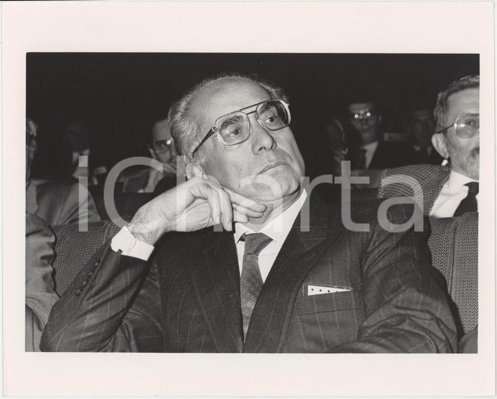 Fotografia d epoca originale 1985 ca DEMOCRAZIA CRISTIANA Emilio COLOMBO Politico DC Foto 25x20 cm 1