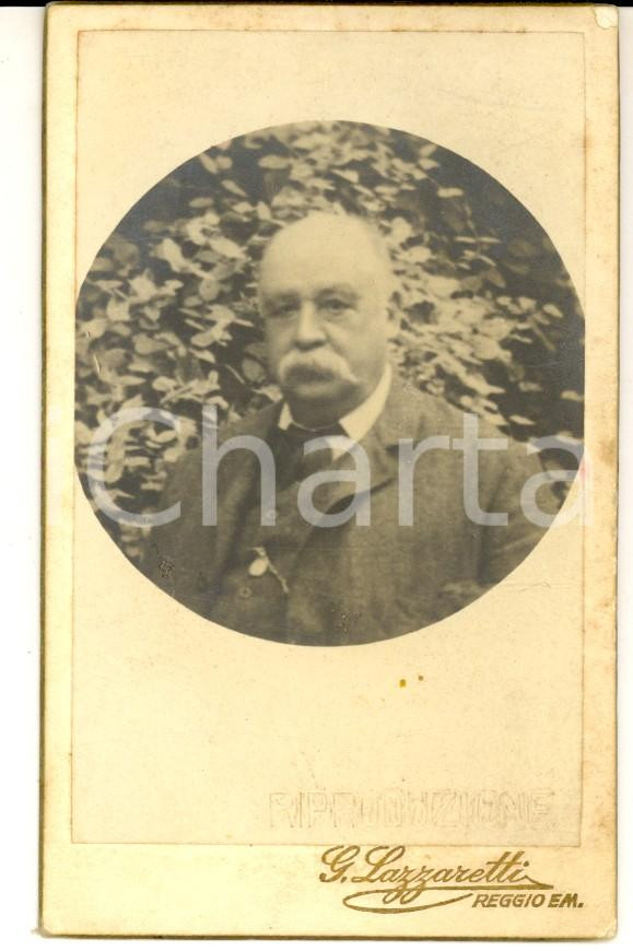 Fotografia d epoca originale 1910 ca REGGIO EMILIA Ritratto di Benedetto GUERZONI Foto Guido LAZZARETTI 1