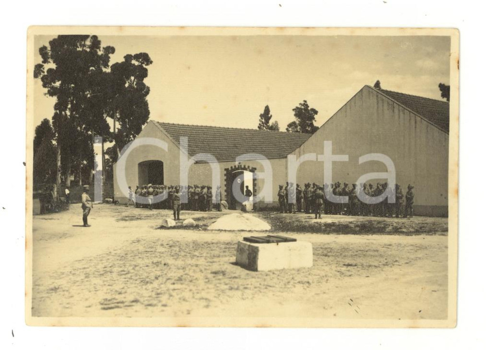 Fotografia d epoca originale 1950 ca EVORA PORTUGAL Manifestazione militare  Fotografia 12x9 cm 1