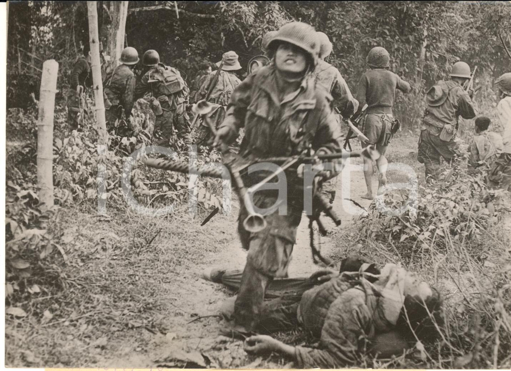 1954 GUERRA LAOS - BAN HINE SIU - Battaglione di paracadutisti vietnamiti *Foto