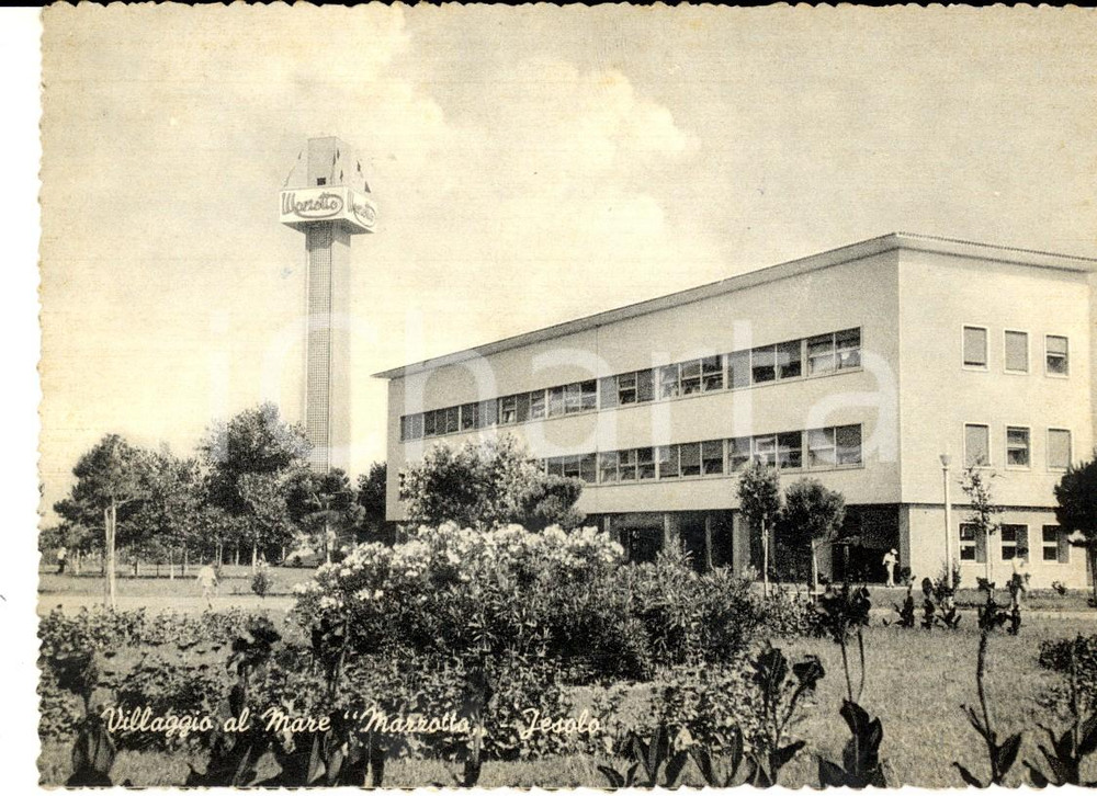 Cartolina originale da collezione 1956 JESOLO VE Villaggio al mare MARZOTTO Cartolina postale FG VG 1