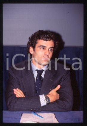 Francesco IACONO MILANO Conferenza stampa Ritratto 1995  *35 mm vintage slide 13