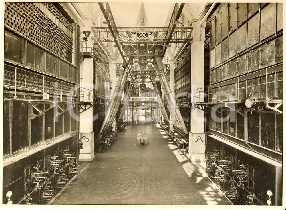Fotografia d'epoca originale 1931 VENEZIA Sala caldaie SocietÃ  ADRIATICA ElettricitÃ  1