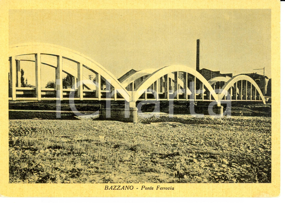 Cartolina originale da collezione 1940 ca BAZZANO (BO) Ponte della Ferrovia *Cartolina Postale FG NV 1