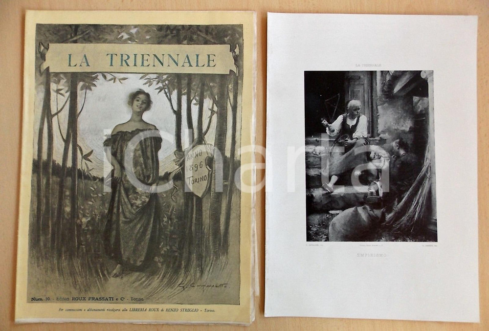 Giornale, rivista storica 1896 TORINO LA TRIENNALE Giornale d arte nÂ° 10 Stampa Empirismo 1