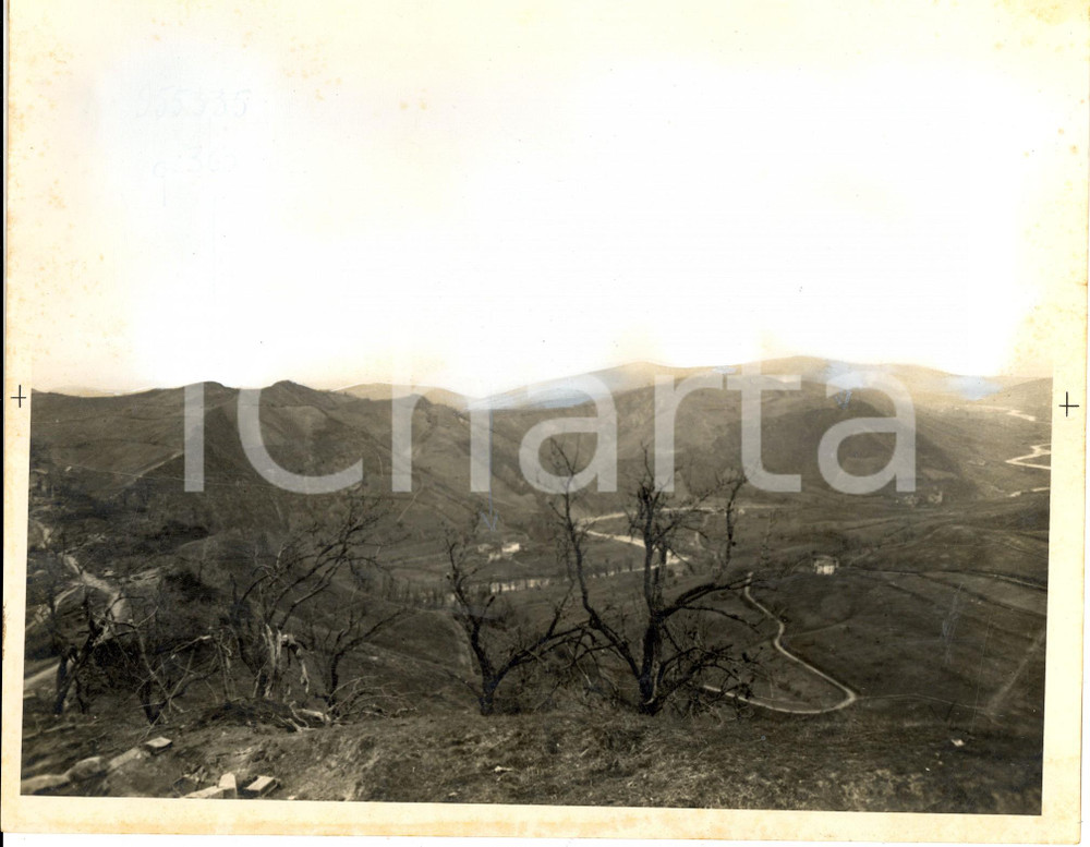 Fotografia d epoca originale Dicembre 1944 WW2 Fronte tedesco verso POGGIO SCANNO  e S. CHIERICO Foto 25x19 1
