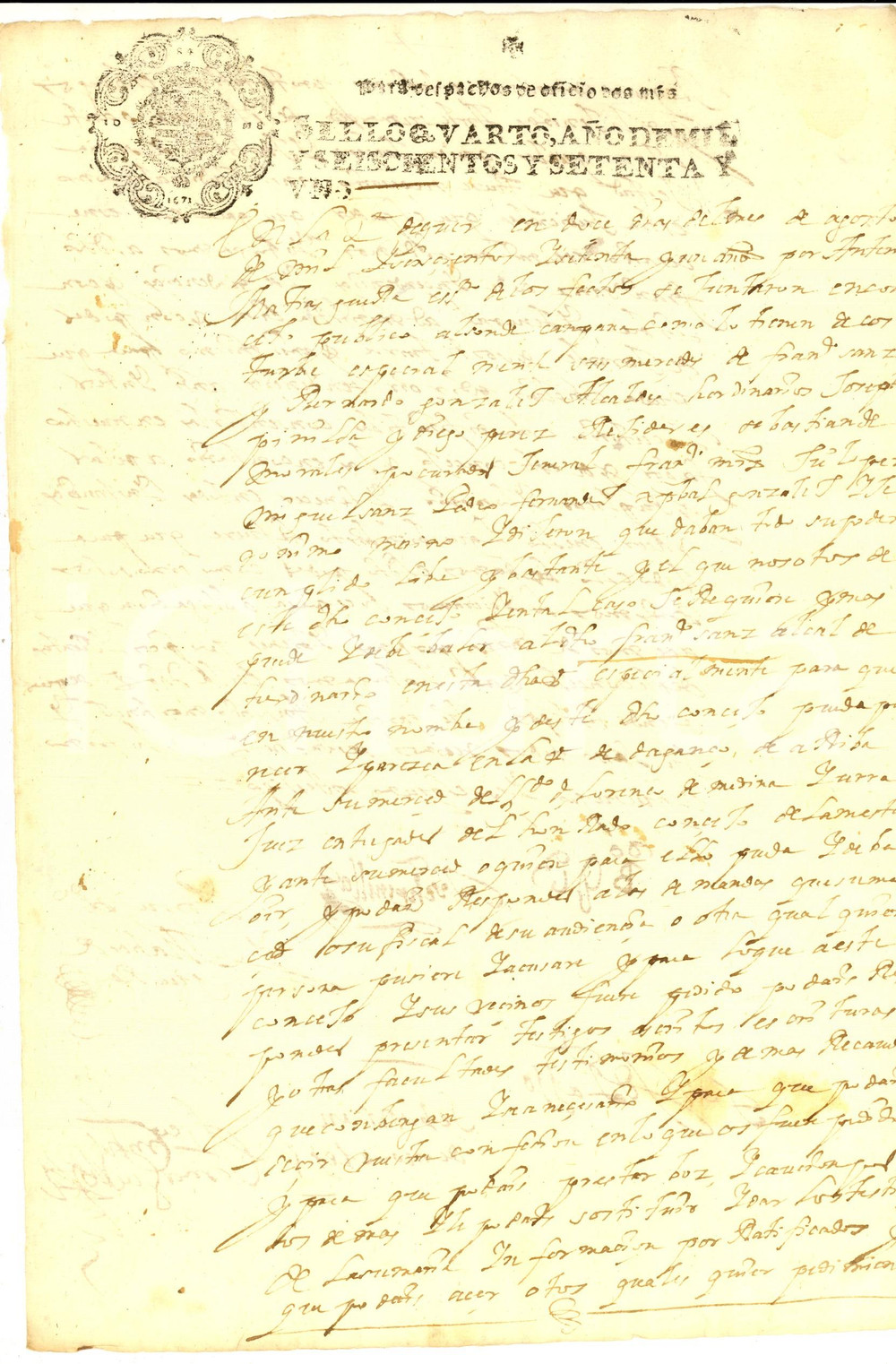 Documento originale, autentico 1671 CUENCA ESPANA Atto di procura a Fernando SANZ dai familiari Manuscrito 1