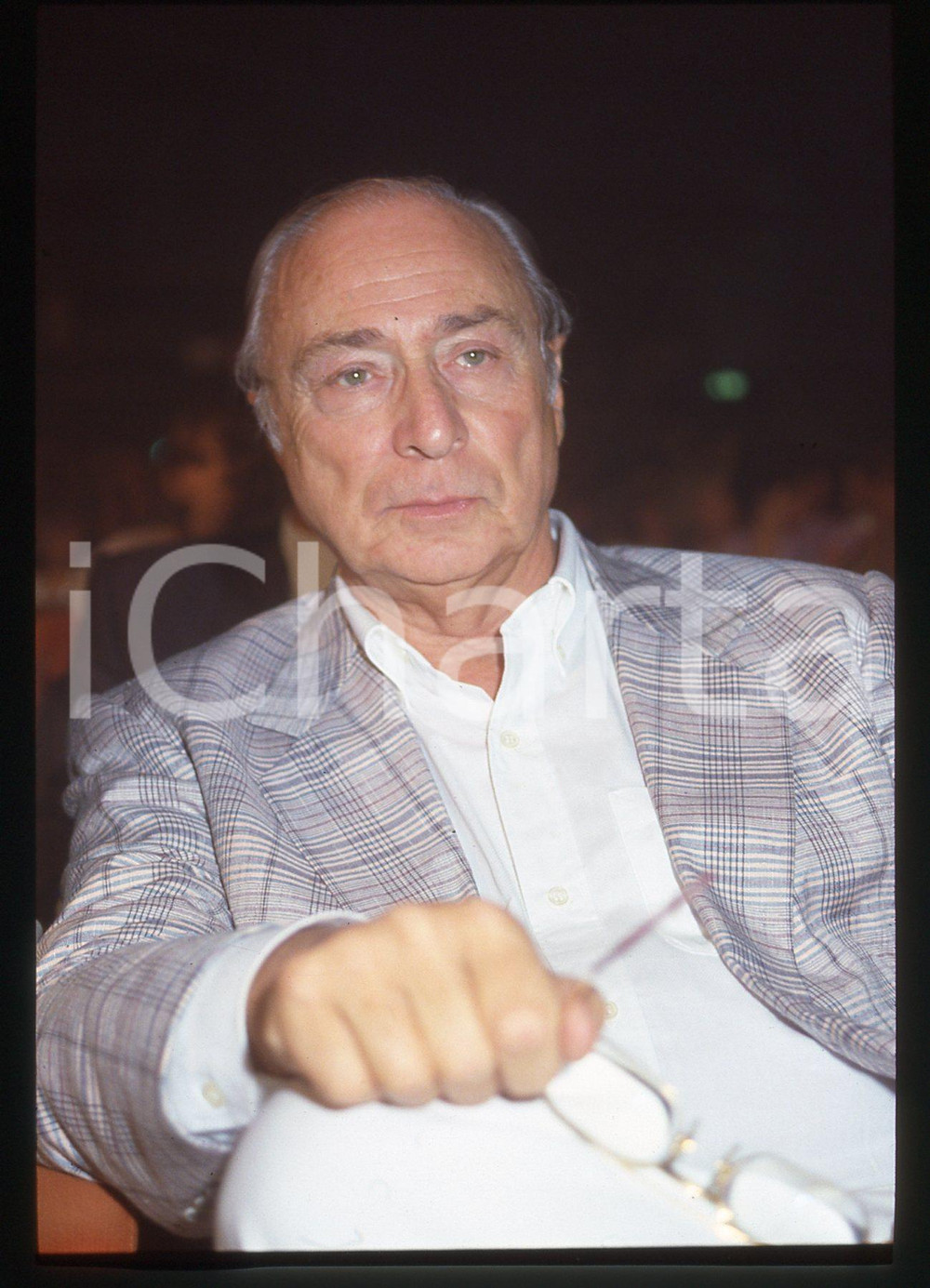 Fotografia d'epoca originale 35mm vintage slide* 1985 ca ITALIA (?) Gérard Oury Ritratto del regista (1) 1