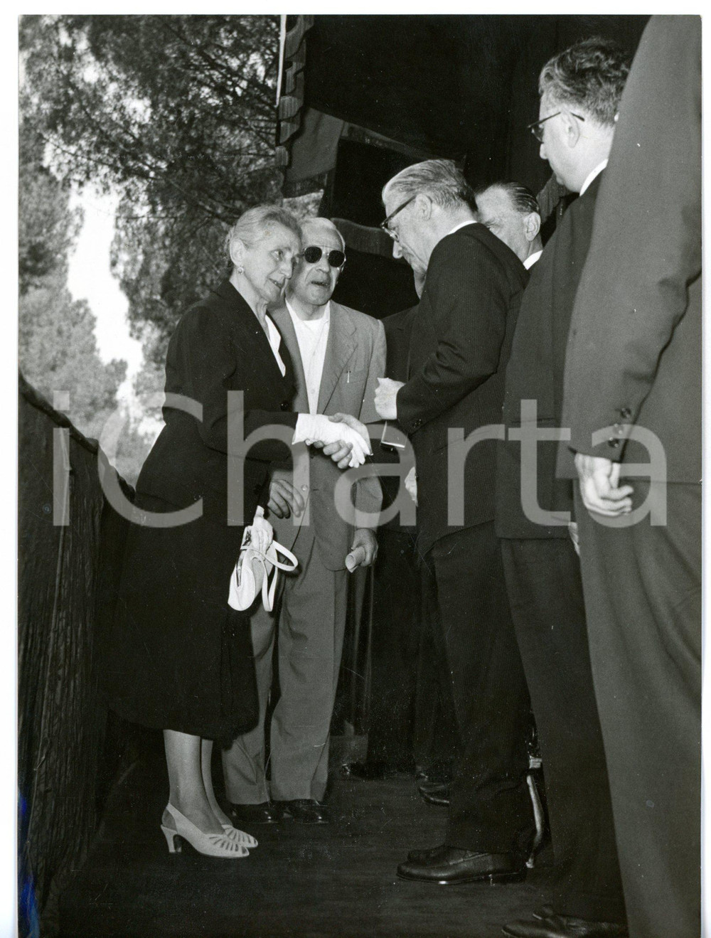 1957 ROMA Anniversario GUARDIA DI FINANZA Giovanni GRONCHI durante la cerimonia