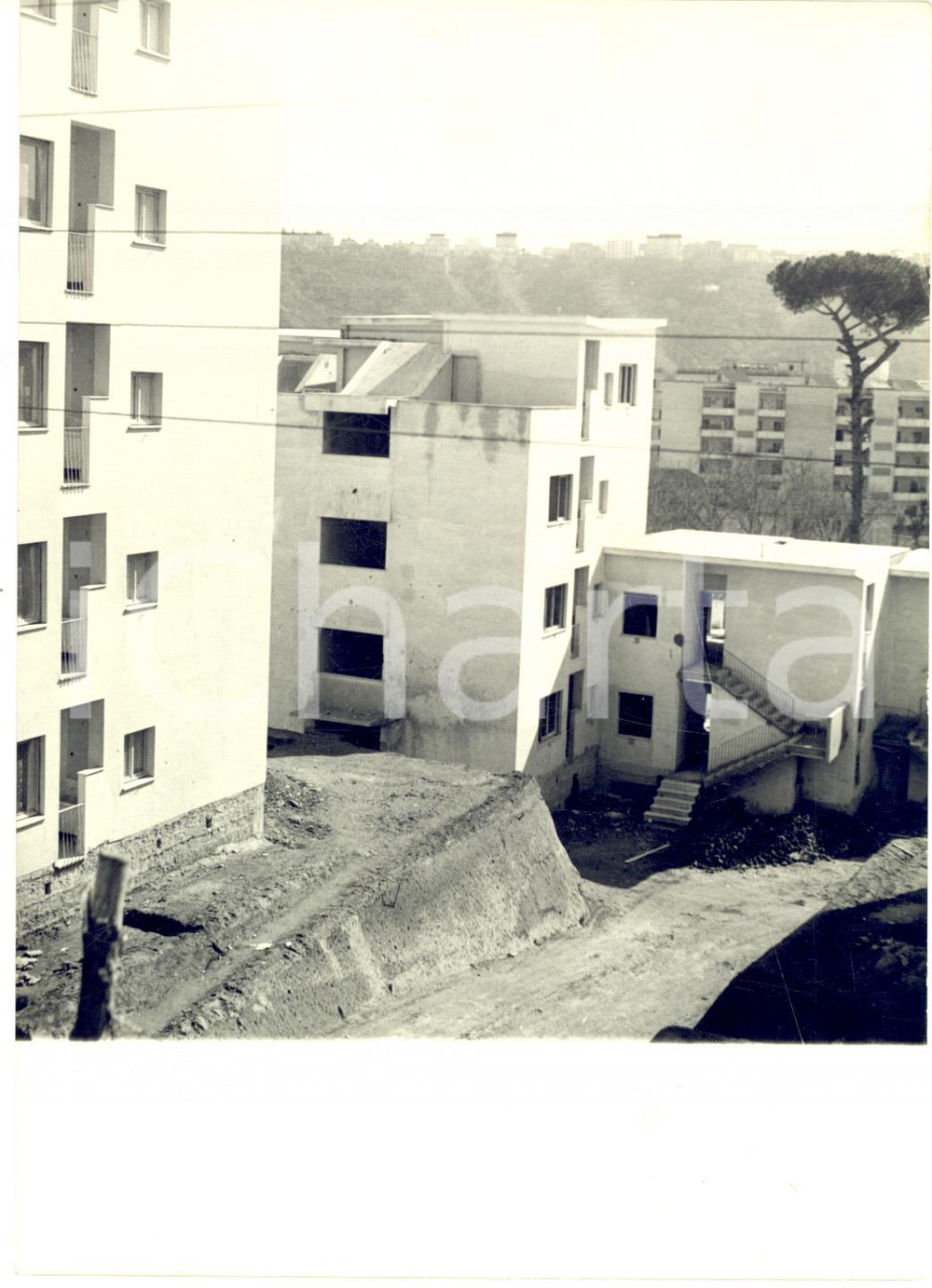 1955 ca NAPOLI FUORIGROTTA Palazzine del VILLAGGIO LAURO in costruzione *Foto