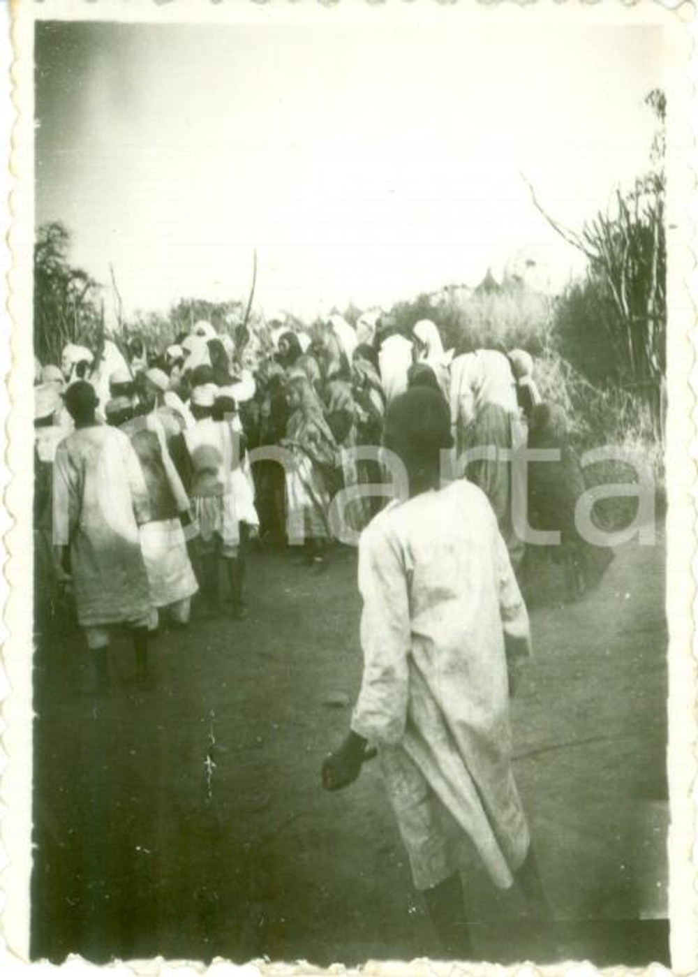 Fotografia d'epoca originale 1936 MASSAUA (ERITREA) Matrimonio abissino in costume tipico Fotografia cm 6 x 8 1