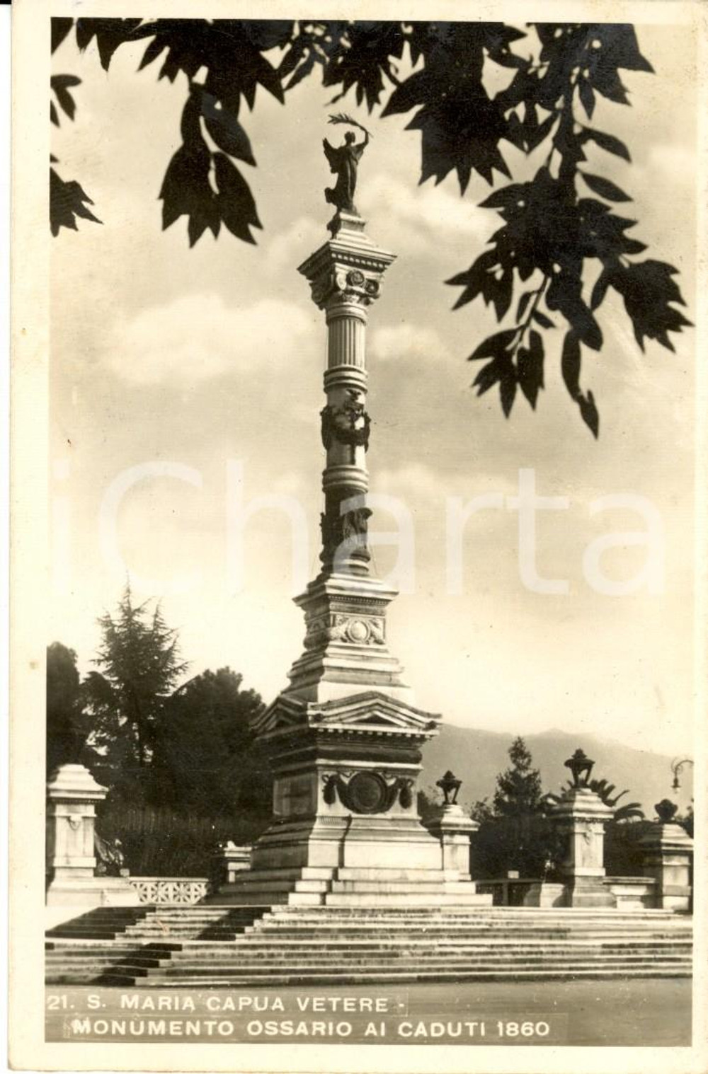 Cartolina originale da collezione 1942 SANTA MARIA CAPUA VETERE CE Monumento Ossario ai Caduti Cartolina FP VG 1