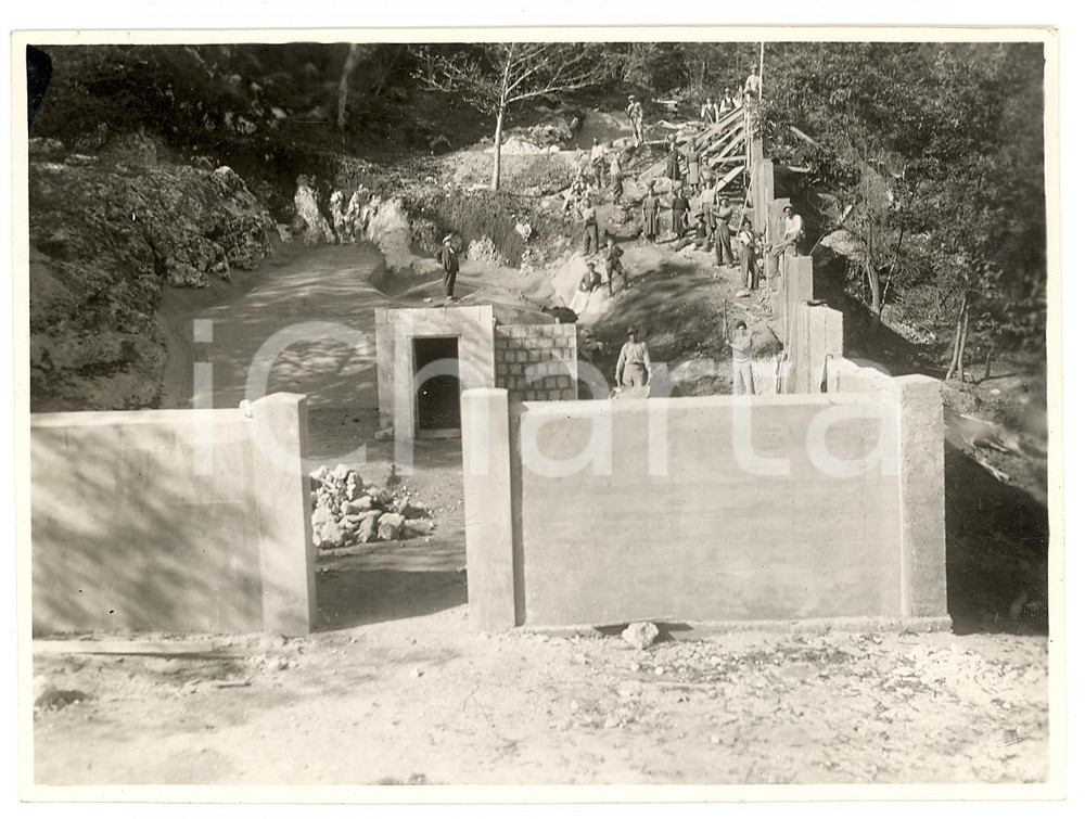 Fotografia d'epoca originale 1938 AVELLINO Costruzione Acquedotto ALTO CALORE Sorgenti CERASELLA *Fotografia 1