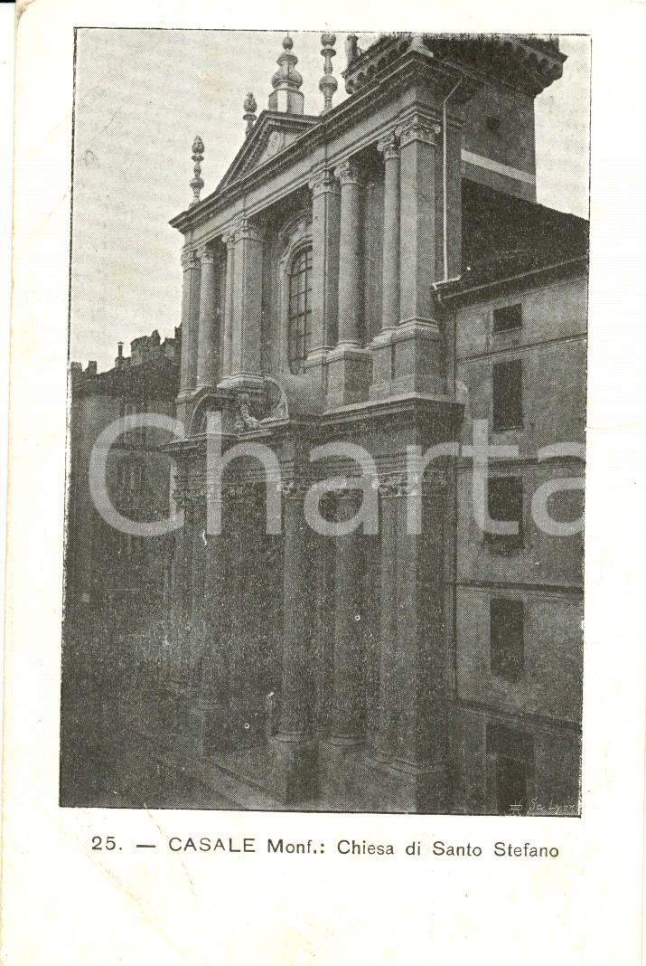 Cartolina originale da collezione 1900 ca CASALE MONFERRATO AL Veduta Chiesa di SANTO STEFANO Cartolina FP NV 1