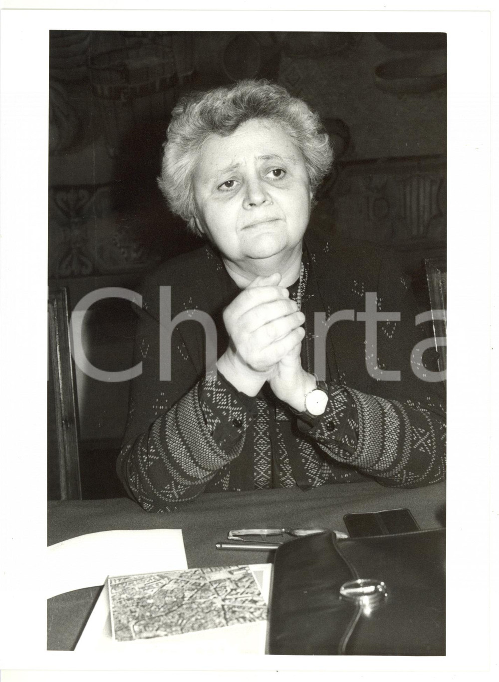 1990 ca ARTE Ritratto della storica Maria Luisa GATTI PERER *Foto VINTAGE 18x24
