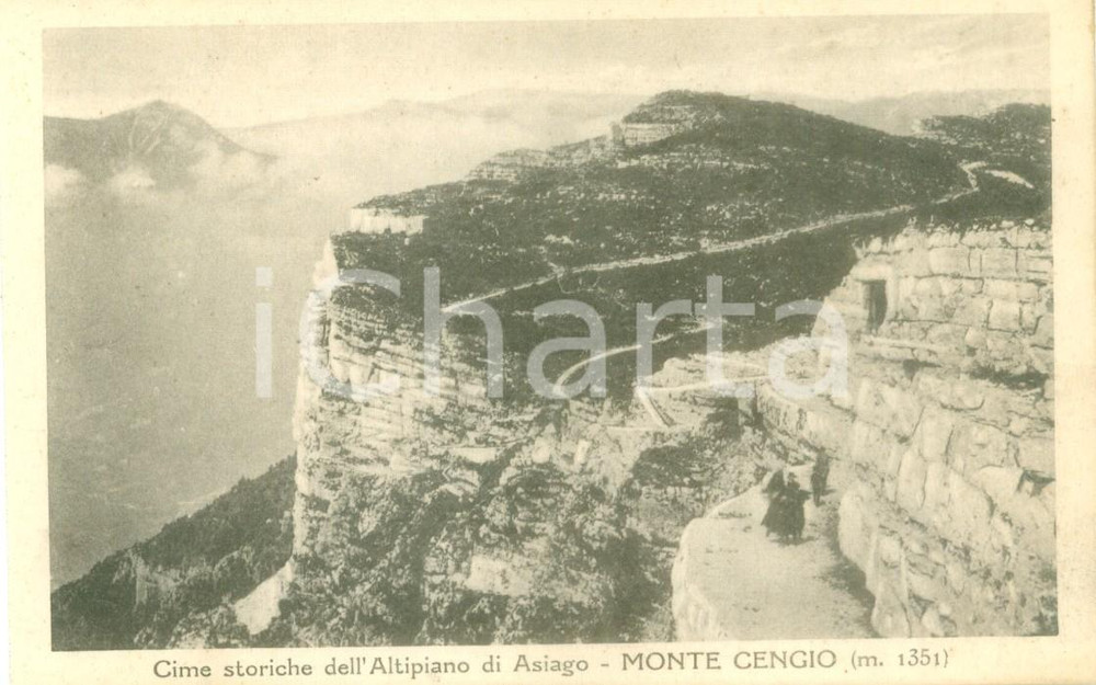 Cartolina originale da collezione 1935 ca ASIAGO (VI) Cime storiche Il monte CENGIO *Cartolina FP NV 1