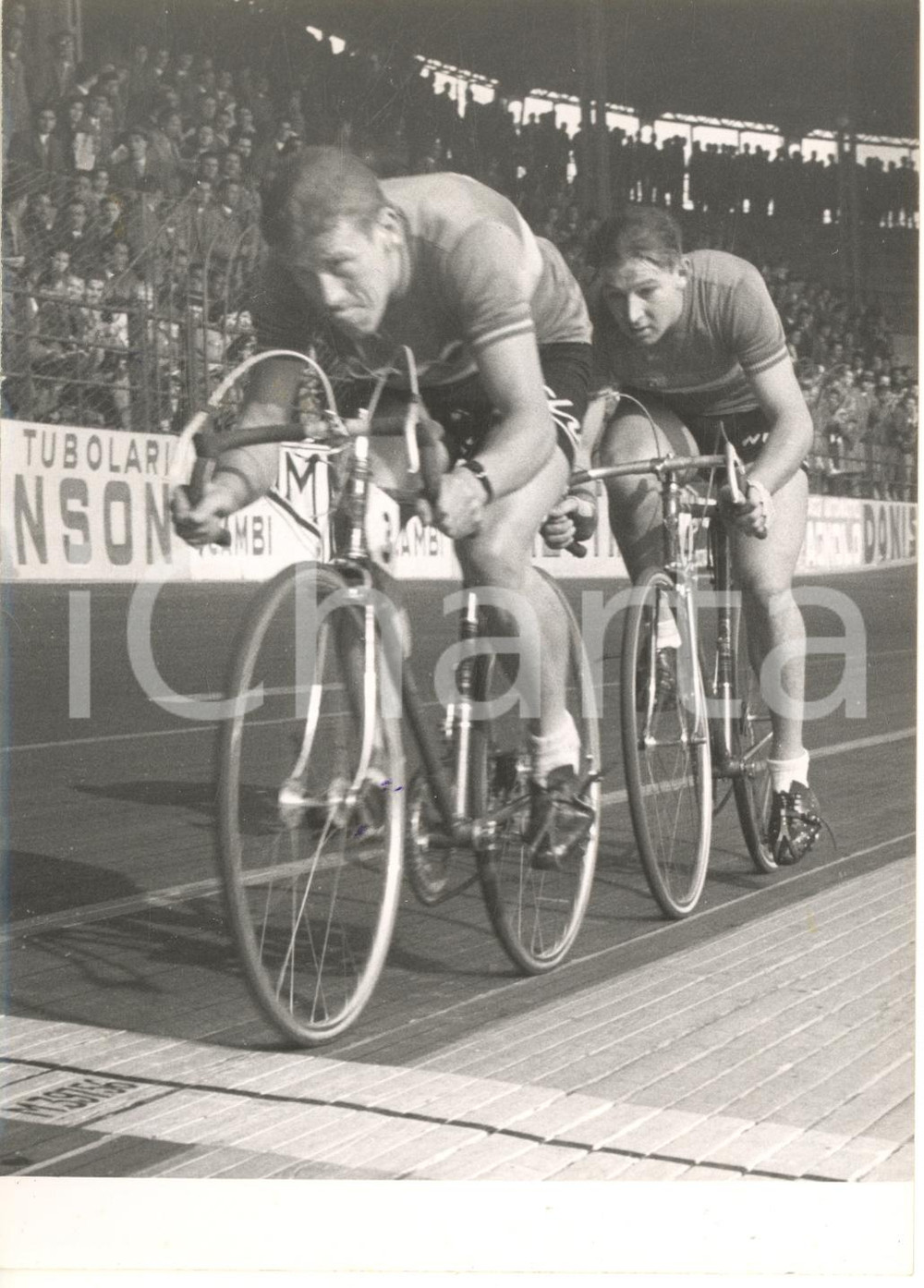 1956 CICLISMO TROFEO BARACCHI Arrivo Jean BARNKART Marcel JANSSENS - Foto 13x18