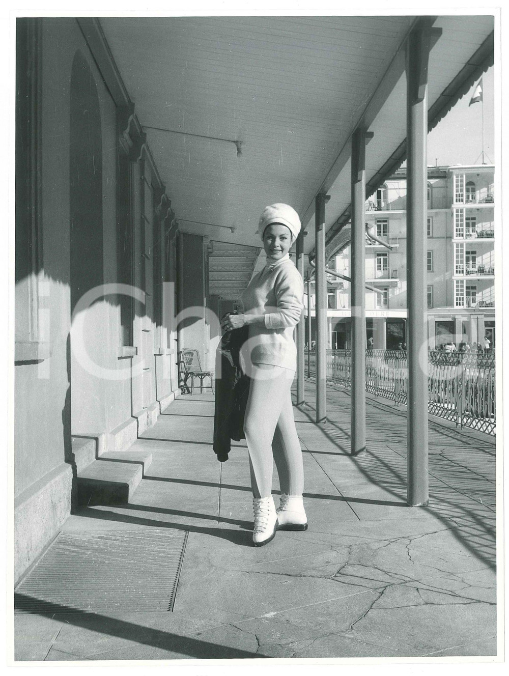 Fotografia d epoca originale 1960 ca DAVOS Silvana PAMPANINI al Grand Hotel Belvedere  Foto 17x23 cm 6 1