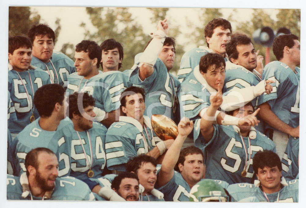 1983 CASTEL GIORGIO FOOTBALL AMERICANO - ITALIA Campione d'Europa *Foto 16x10