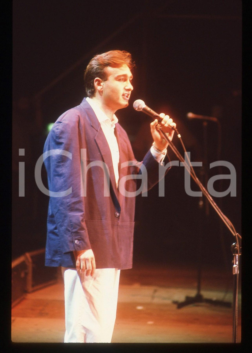 35mm vintage slide* 1990 ca ITALIA Antonio DECIMO Ritratto del cantante (11)