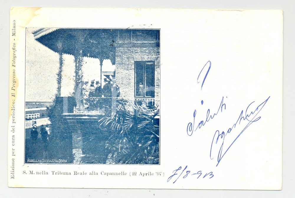 Cartolina originale da collezione 1913 Umberto I Ippodromo Capannelle *Corse Galoppo 1