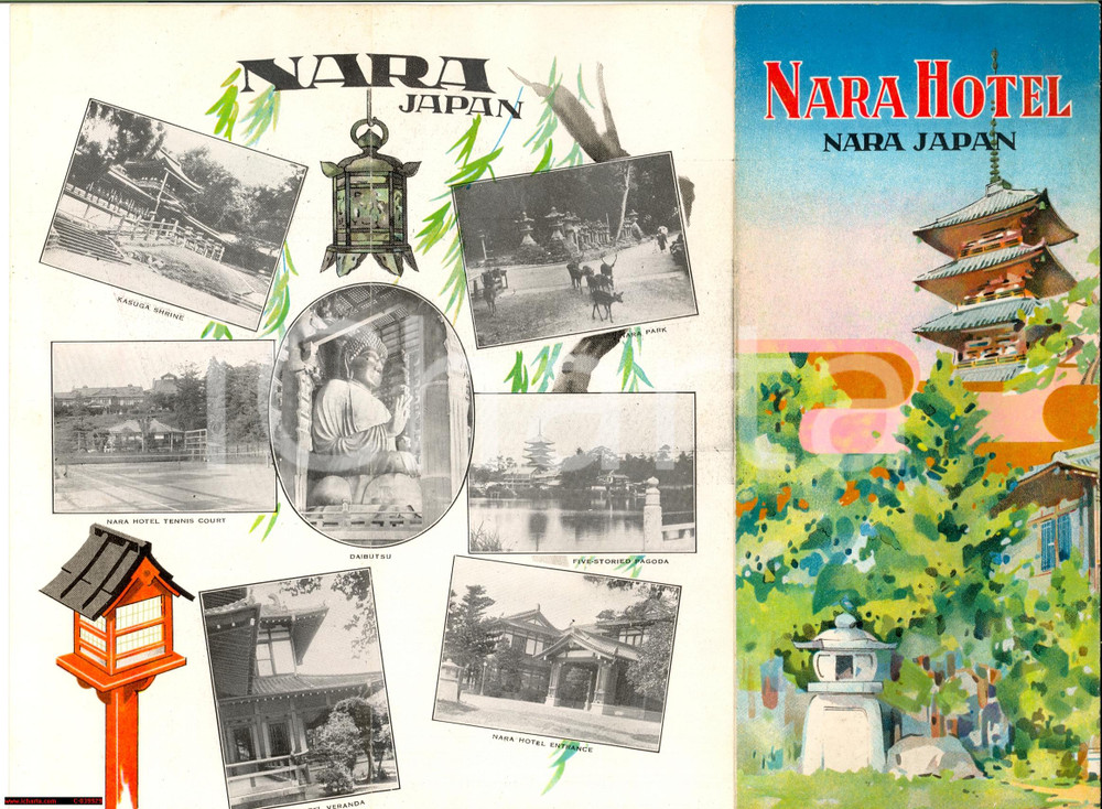 Materiale pubblicitario d’epoca 1930 NARA JP NARA HOTEL Vintage brochure 1