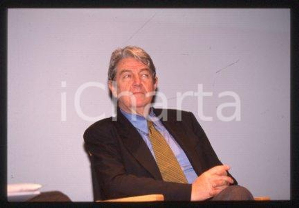 35mm vintage slide* 1990 ca ITALY Portrait of politician Massimo TEODORI (11)