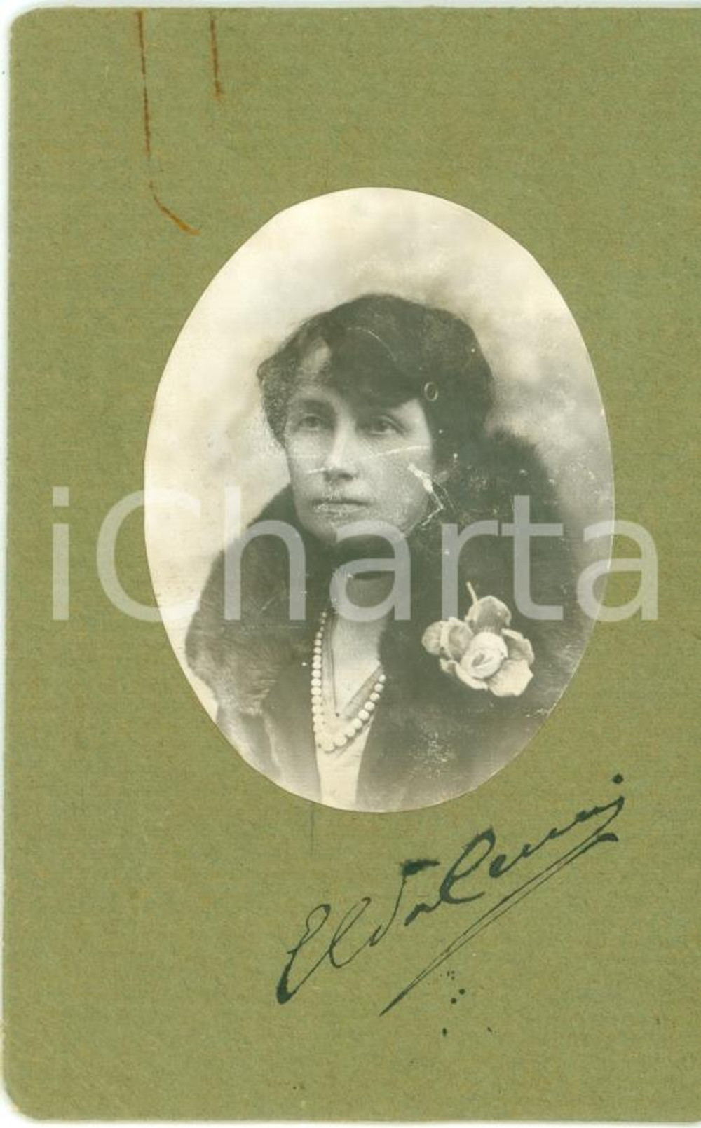 Autografo originale 1931 MILANO Pittrice Elda CENNI fotografia AUTOGRAFA 1
