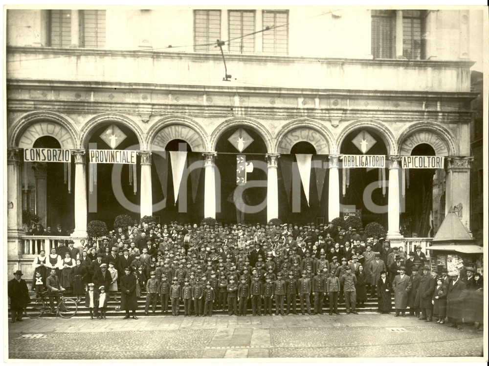 Fotografia d epoca originale 1936 PADOVA Banda musicale Consorzio Provinciale APICOLTORI Fotografia gruppo 1