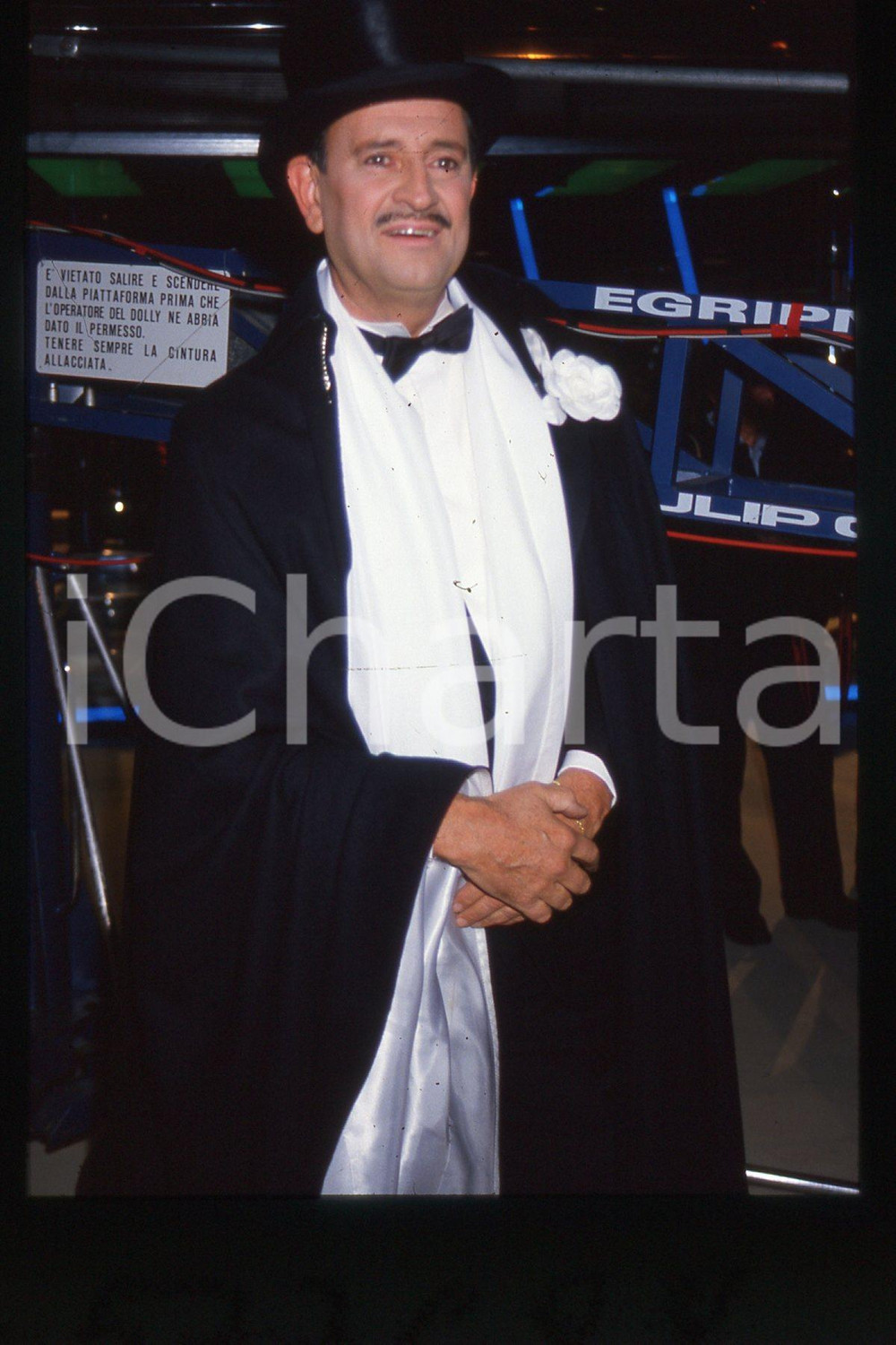 35mm vintage slide* 1990 ca ITALY - TV Georges DESCRIERES French actor (4)