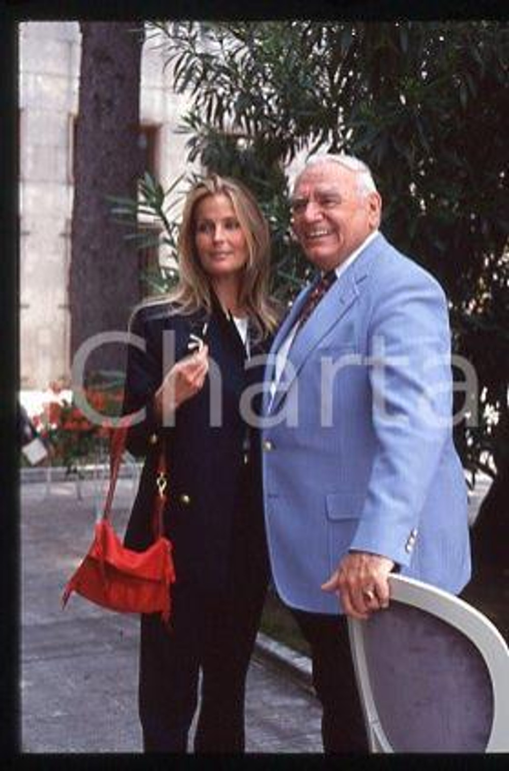 35mm vintage slide* 1999 ca ITALY Ernest BORGNINE and Bo DEREK (72)