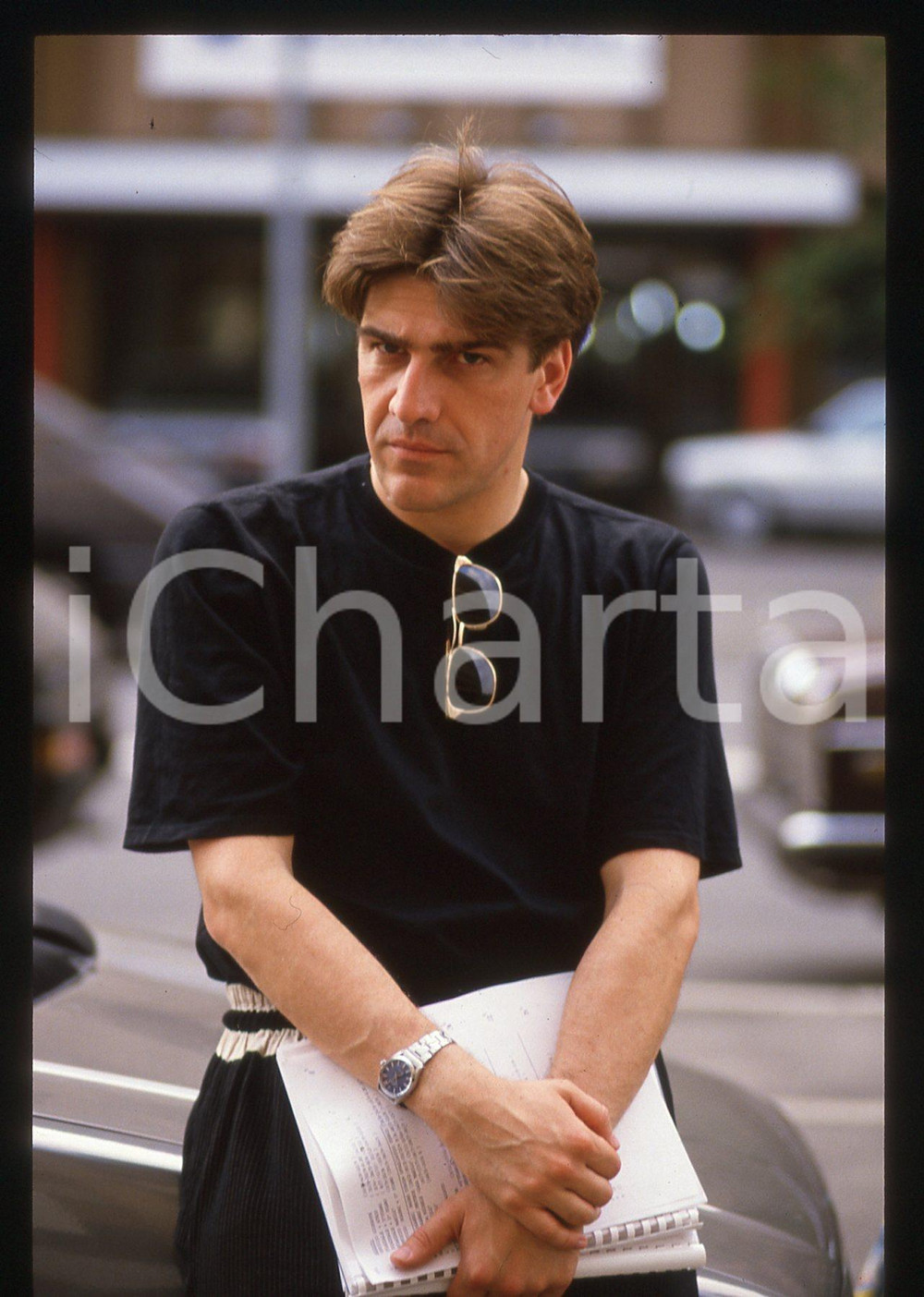 35mm vintage slide* 1988 COLLETTI BIANCHI Fabio SARTOR sul set - Ritratto (2)