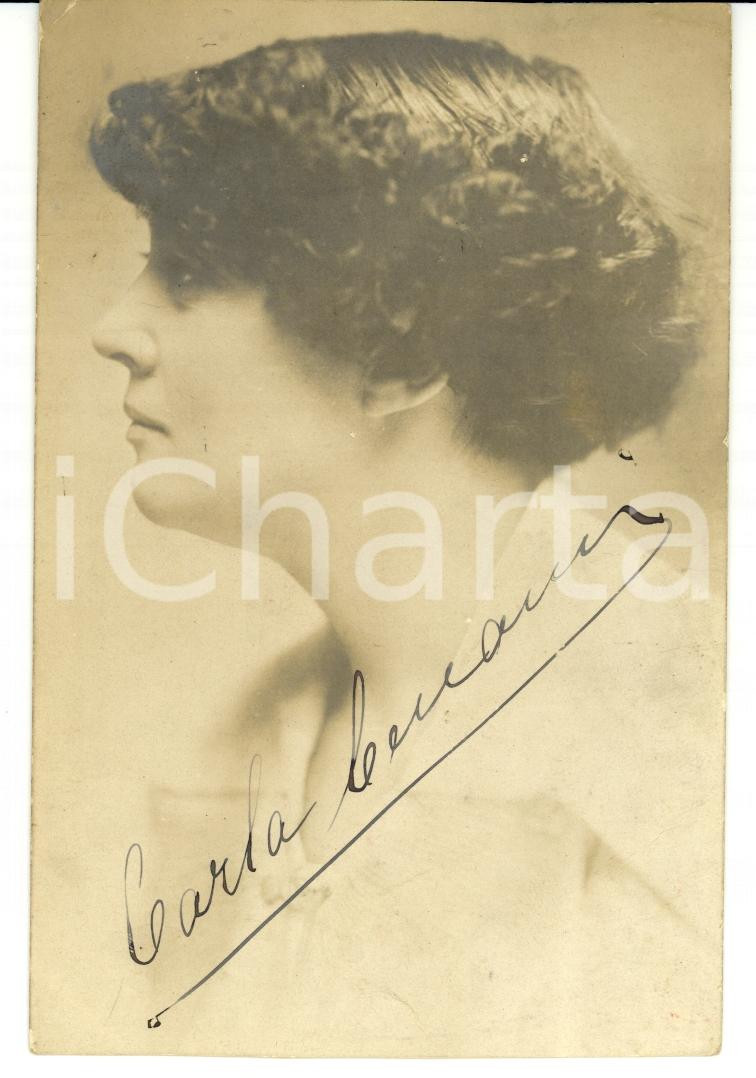 Cartolina originale da collezione 1920 ca Carla CENAMI Attrice operetta AUTOGRAFA FP NV RARA 1