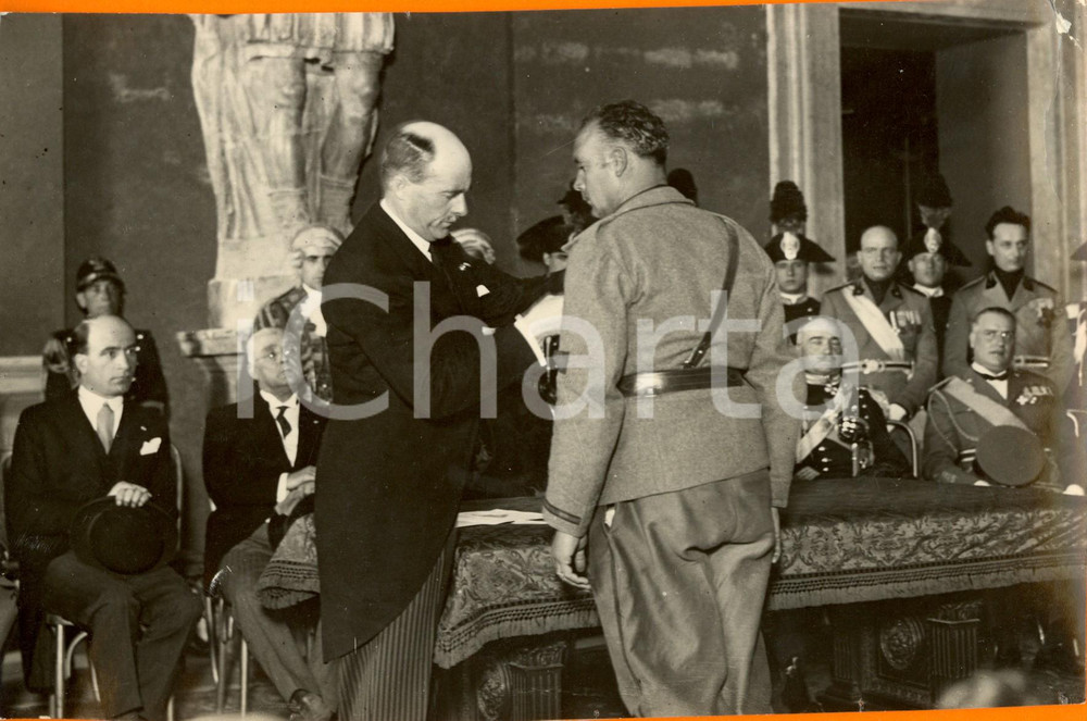 Fotografia d epoca originale 1930 ROMA Francesco BONCOMPAGNI LUDOVISI premia membri Fondazione SERI CARNEGIE 1
