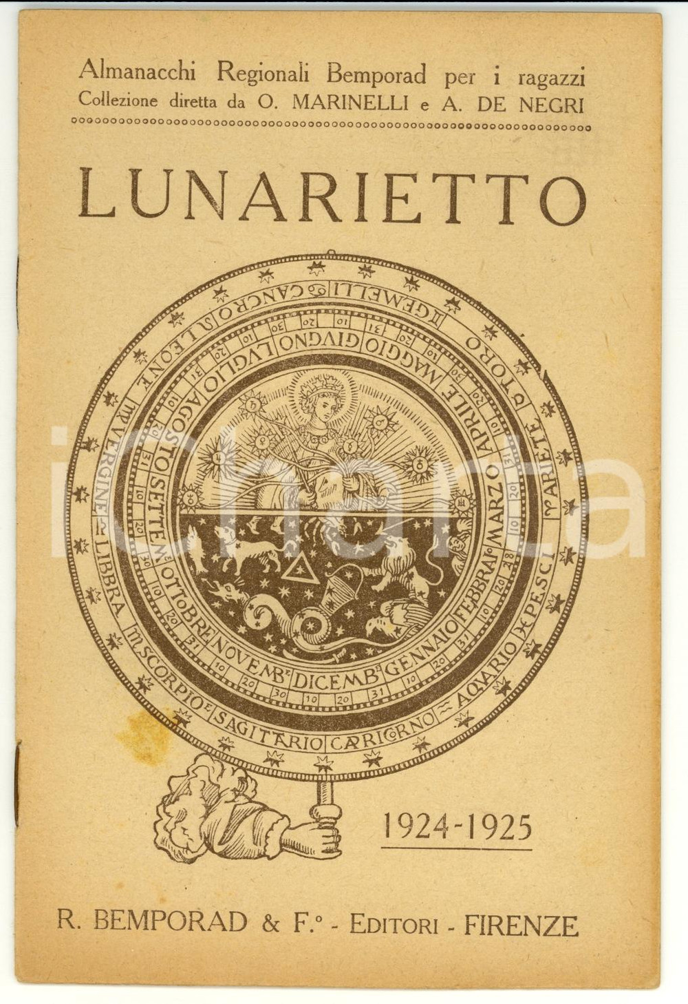 Oggetto da collezione cartaceo 1925 Lunarietto per ragazzi 1925 BEMPORAD 1