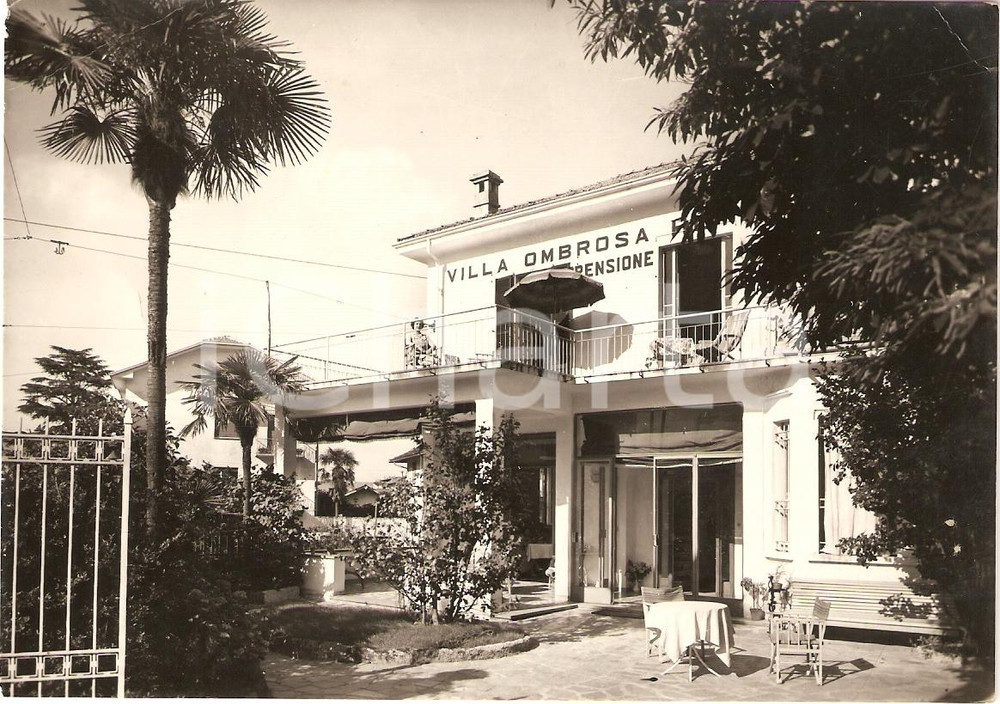 Cartolina originale da collezione 1955 ca STRESA (VB) Hotel VILLA OMBROSA *Cartolina Animata FG NV 1