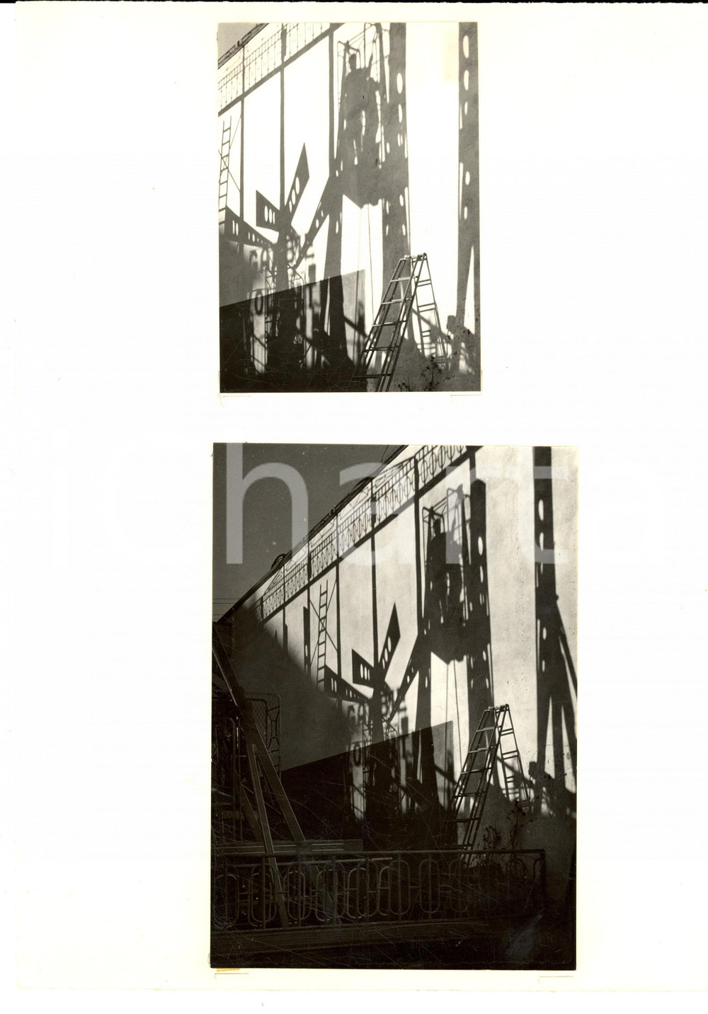 Fotografia d epoca originale 1957 MILANO FIERA Luci e ombre tra i padiglioni Lotto 2 foto ARTISTICHE 15x10 1