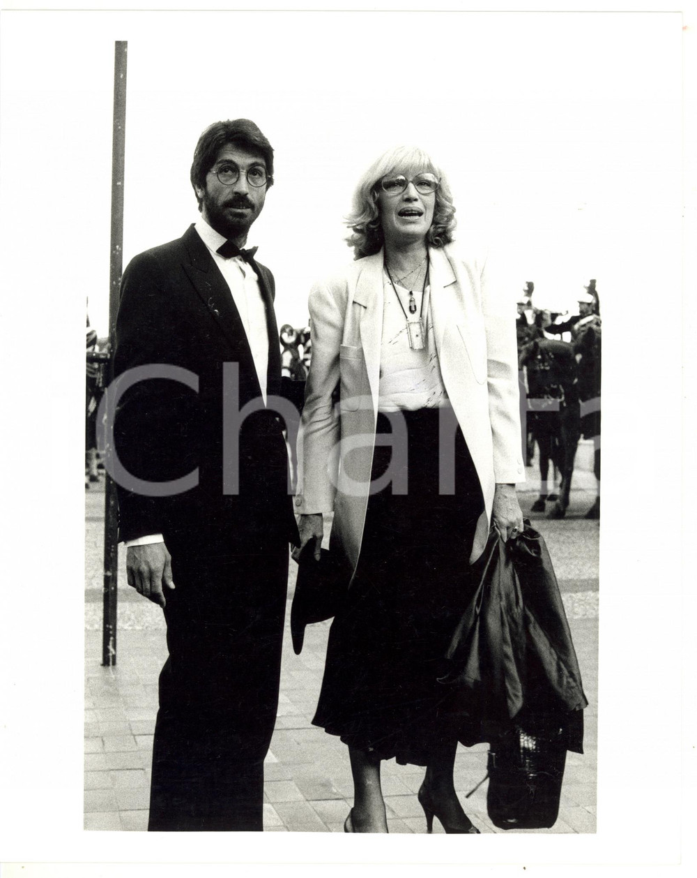 Fotografia d epoca originale 1987 CANNES Festival del Cinema  Monica VITTI con Roberto RUSSO Foto 1