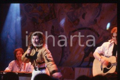 ONE 2 MANY - MILAN Norwegian-Swedish band on a stage 1989 * 35mm vintage slide 5