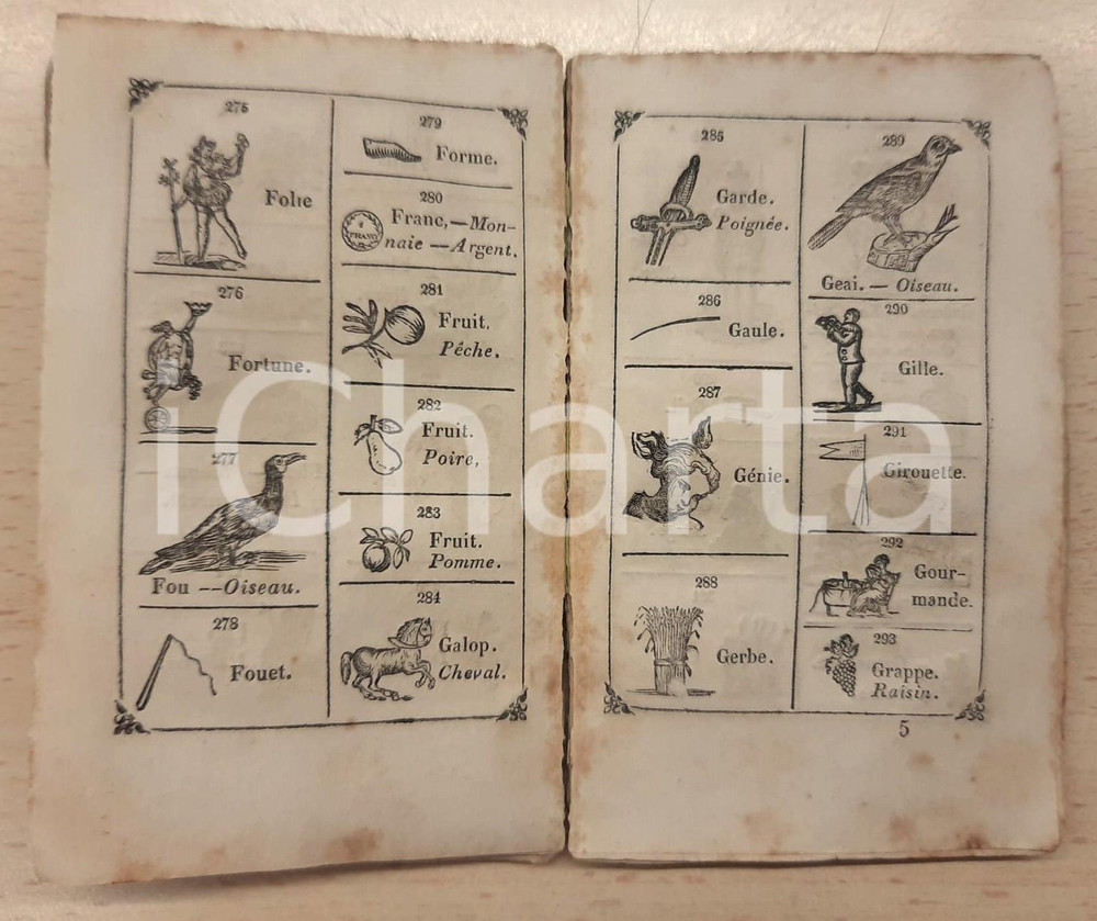 Libro, pubblicazione d'epoca 1820 PARIS Nouvelle clef des rébus *Volume ILLUSTRATO RARISSIMO DANNEGGIATO 1
