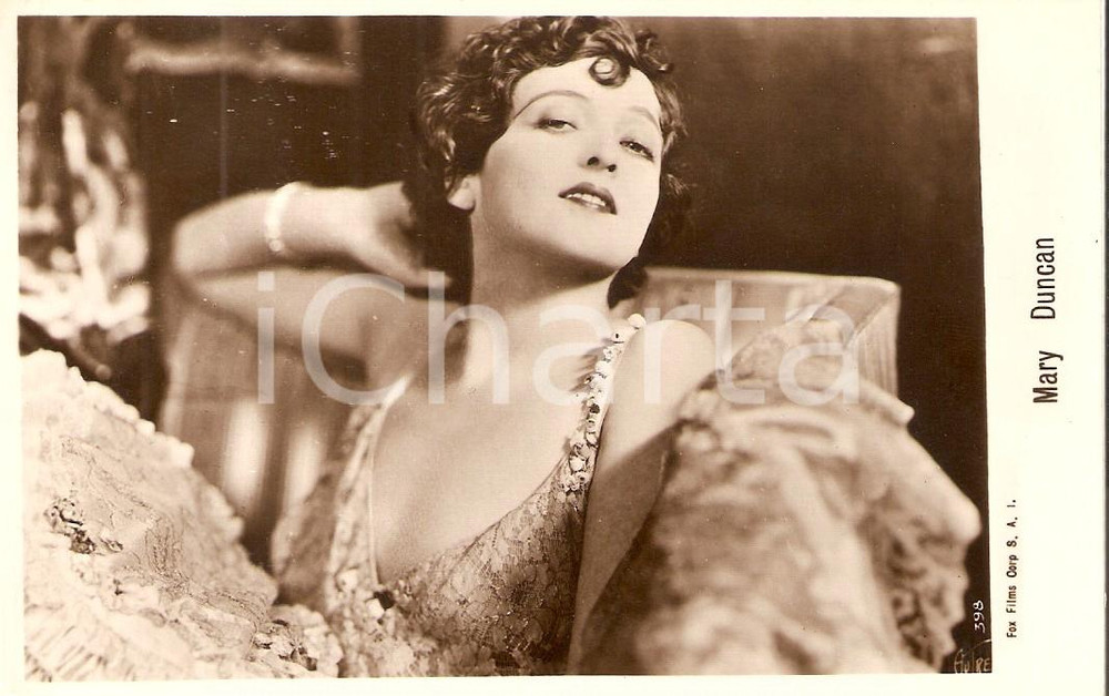 Cartolina originale da collezione 1930 ca CINEMA Attrice Mary DUNCAN Ritratto *Cartolina FP NV 1
