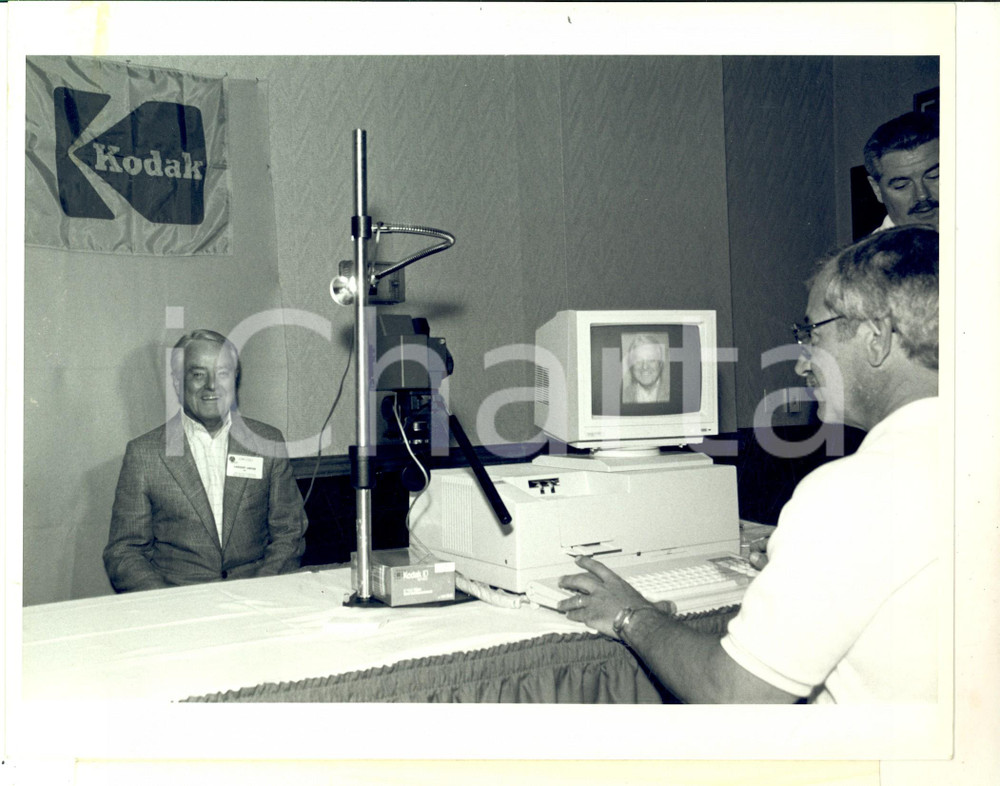 Fotografia d epoca originale 1989 ROCHESTER KODAK  Robert SARGENT SHRIVER President of Special Olympics 1