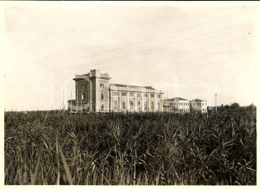 Fotografia d'epoca originale 1935 ca PADOVA Stabilimento idrovoro BARBEGARA-PALTANA 1